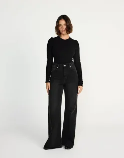 Morgan Jeans (Black Faded)*CHARCOAL CLOTHING Discount