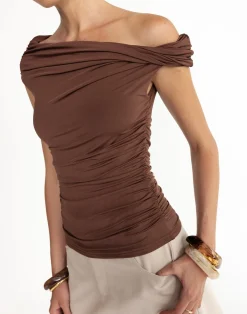 Nachi Top (Brown)*CHARCOAL CLOTHING Clearance