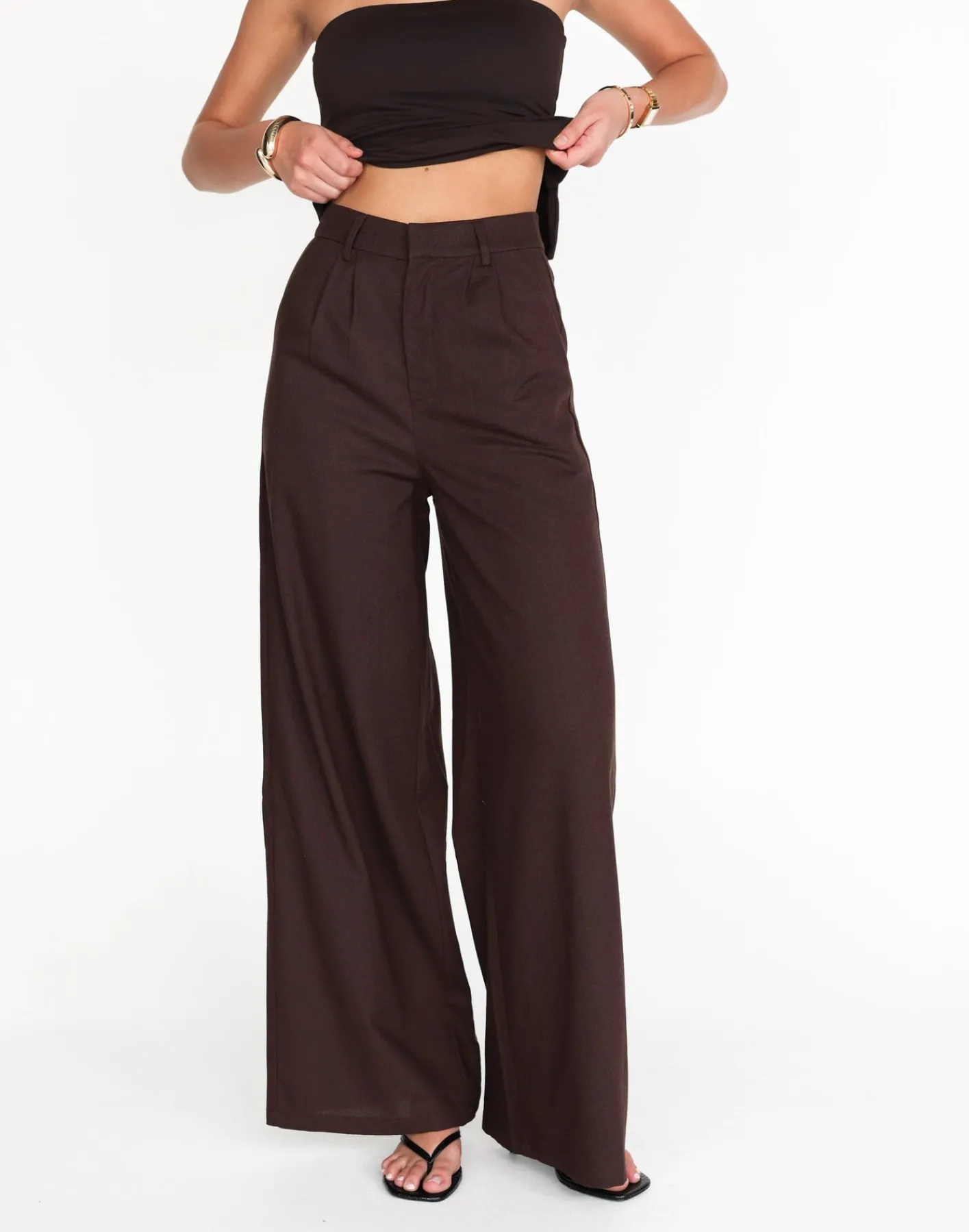 Nadia Pants (Chocolate)*CHARCOAL Outlet