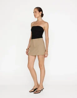 Nailah Mini Skirt (Hazelnut)*CHARCOAL Best