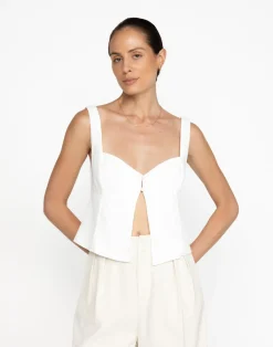 Nicole Top (White)*CHARCOAL Sale