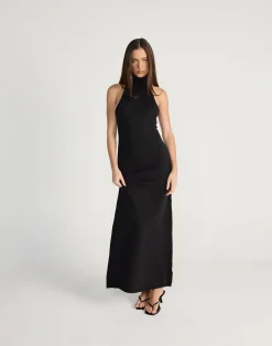 Ninette Maxi Dress (Black)*CHARCOAL CLOTHING Fashion