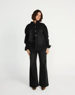 Nolan Denim Shirt (Black Faded)*CHARCOAL CLOTHING Fashion