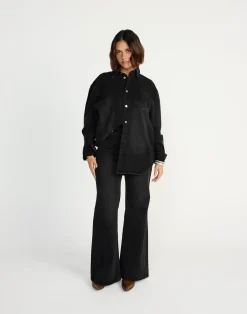 Nolan Denim Shirt (Black Faded)*CHARCOAL CLOTHING Fashion