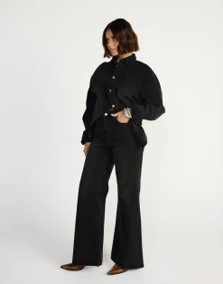 Nolan Denim Shirt (Black Faded)*CHARCOAL CLOTHING Fashion