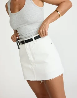 Okara Denim Skort (Ivory White)*CHARCOAL Clearance