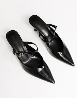 Olinda Heels (Black Crinkle Patent) - By Billini*CHARCOAL CLOTHING New