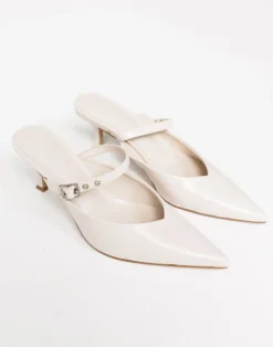 Olinda Heels (Bone Crinkle Patent) - By Billini*CHARCOAL CLOTHING Hot
