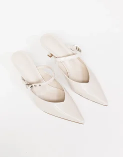 Olinda Heels (Bone Crinkle Patent) - By Billini*CHARCOAL CLOTHING Hot