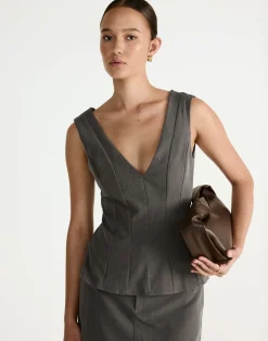 Olive Handle Bag (Chocolate) - By*Billini Clearance