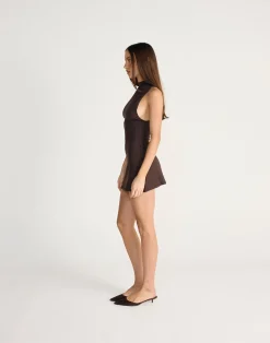 Oren Mini Dress (Chocolate)*CHARCOAL CLOTHING Sale