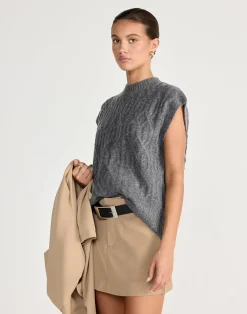 Oriana Vest (Slate)*CHARCOAL CLOTHING Outlet