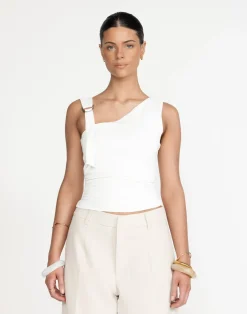 Paige Top (White)*CHARCOAL New