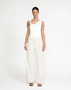 Paige Top (White)*CHARCOAL New