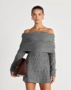 Pavati Long Sleeve Mini Dress (Slate)*CHARCOAL CLOTHING New