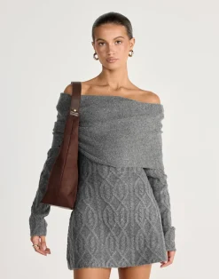 Pavati Long Sleeve Mini Dress (Slate)*CHARCOAL CLOTHING New
