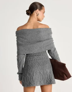 Pavati Long Sleeve Mini Dress (Slate)*CHARCOAL CLOTHING New