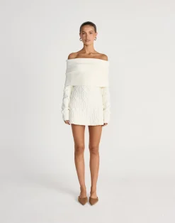 Pavati Long Sleeve Mini Dress (Off White)*CHARCOAL CLOTHING New