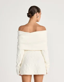 Pavati Long Sleeve Mini Dress (Off White)*CHARCOAL CLOTHING New