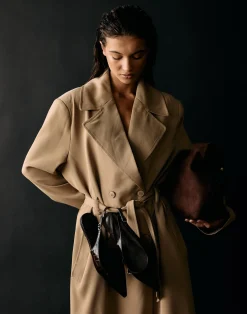 Pax Trench Coat (Mushroom)*CHARCOAL CLOTHING Best