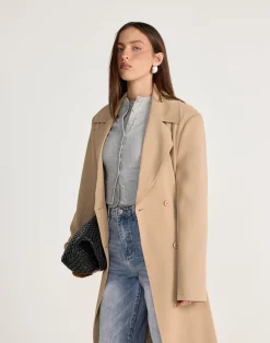Pax Trench Coat (Mushroom)*CHARCOAL CLOTHING Best