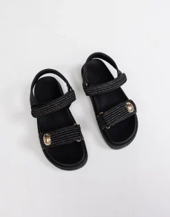 Porter Sandals (Black Raffia) - By Billini*CHARCOAL CLOTHING Hot