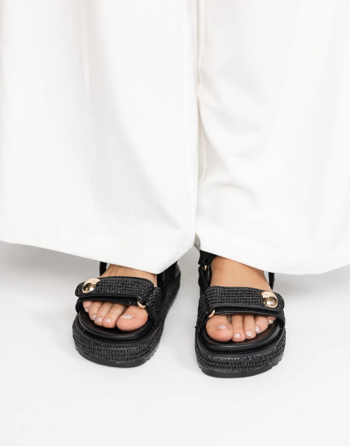 Porter Sandals (Black Raffia) - By Billini*CHARCOAL CLOTHING Online