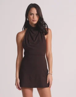 Priya Mini Dress (Chocolate)*CHARCOAL New