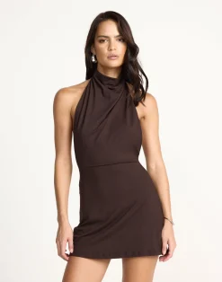 Priya Mini Dress (Chocolate)*CHARCOAL New