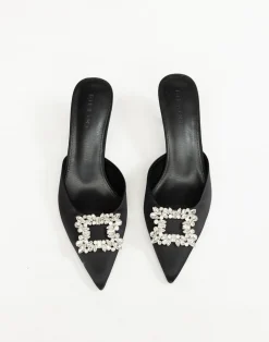 Promise Heels (Black Satin) - By*Billini Hot