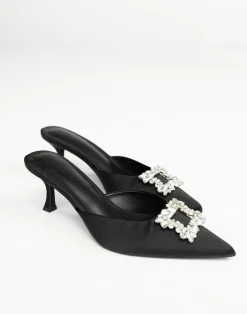 Promise Heels (Black Satin) - By*Billini Fashion
