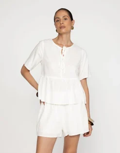 Rachel Shorts (White)*CHARCOAL Sale