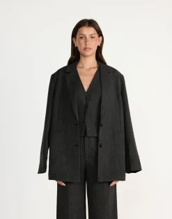 Reagan Blazer (Black Marle)*CHARCOAL CLOTHING New