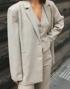 Reagan Blazer (Stone)*CHARCOAL Discount