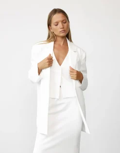 Reagan Blazer (White)*CHARCOAL Hot