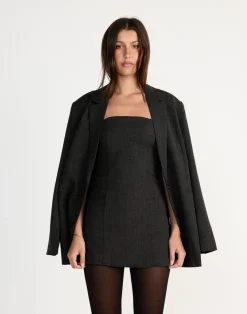 Reagan Mini Dress (Black Marle)*CHARCOAL CLOTHING Outlet