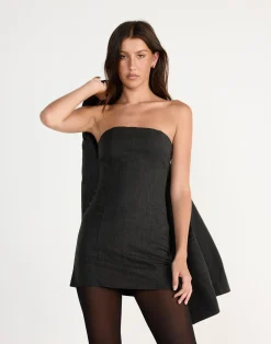 Reagan Mini Dress (Black Marle)*CHARCOAL CLOTHING Outlet