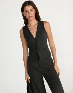 Reagan Vest (Black Marle)*CHARCOAL CLOTHING New