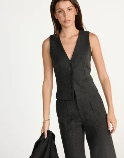 Reagan Vest (Black Marle)*CHARCOAL CLOTHING New