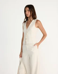 Reagan Vest (Cream Marle)*CHARCOAL CLOTHING Sale