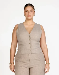 Reagan Vest (Stone)*CHARCOAL New