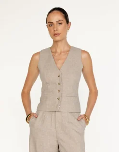Reagan Vest (Stone)*CHARCOAL New