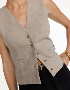 Reagan Vest (Stone)*CHARCOAL New