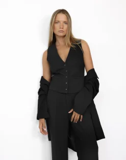 Reagan Vest (Textured Black)*CHARCOAL Outlet