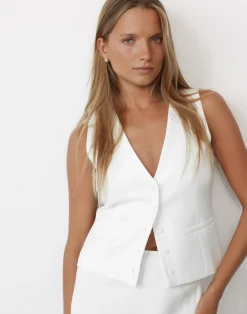 Reagan Vest (White)*CHARCOAL Hot