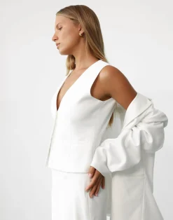 Reagan Vest (White)*CHARCOAL Hot