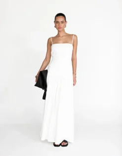 Reese Maxi Dress (White)*CHARCOAL Sale