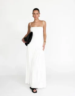 Reese Maxi Dress (White)*CHARCOAL Sale