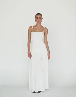 Reese Maxi Dress (White)*CHARCOAL Sale