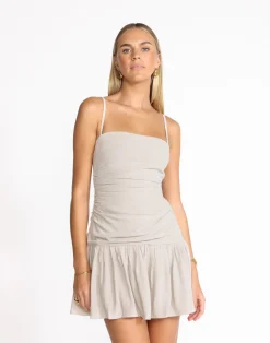 Reese Mini Dress (Latte)*CHARCOAL New